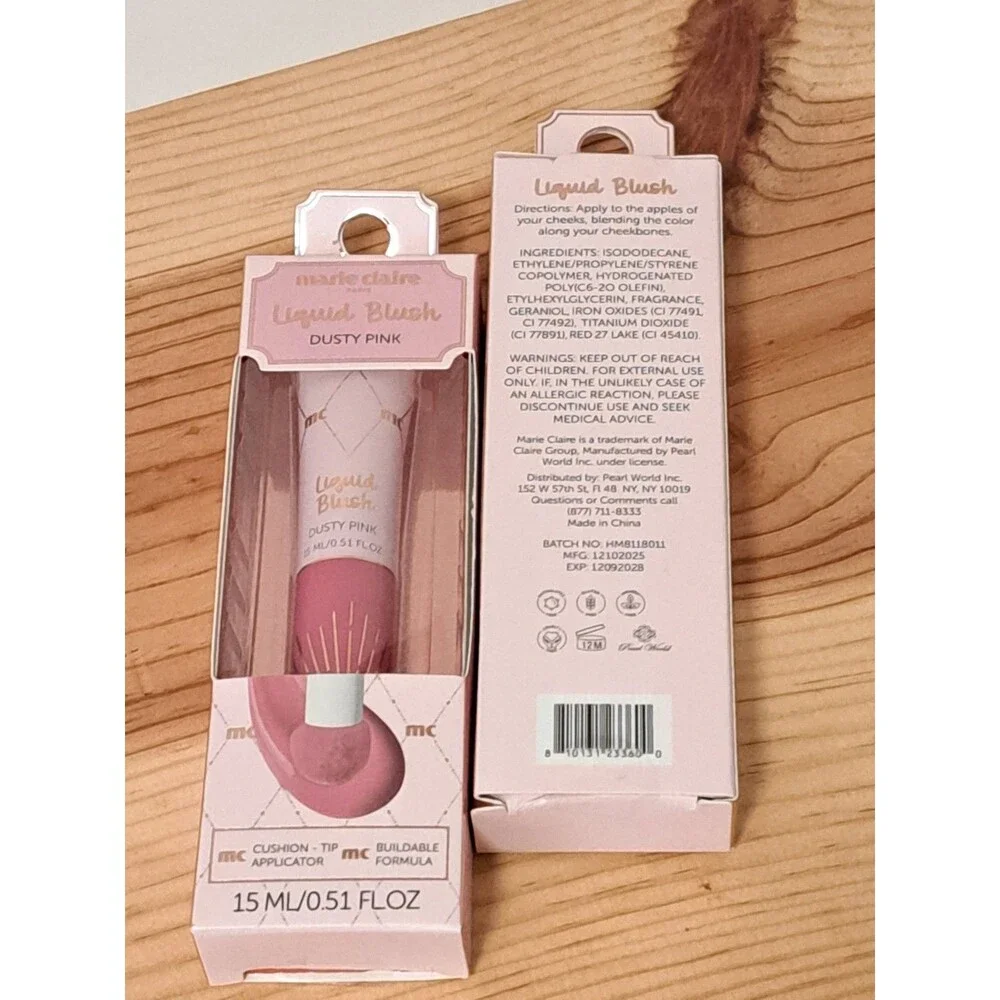 Marie Claire Liquid Blush Dusty Pink Bundle Of Two .51 FL OZ New In Box